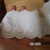 Hilo de algodón para bordado de flores unilateral, encaje de algodón, accesorios de costura para ropa, decoración, faldas, accesorios de costura