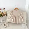 Meninas suéter estilo estrangeiro 0-5 anos outono Coreia do Sul roupas infantis bebê menina moda manga bolha malha top maré AY636