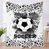 Manta de Franela Serie de Fútbol Manta para Siesta para Hogar Oficina Sofá de Sala de Estar Otoño e Invierno Manta de Franela
