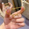 Loja de ouro com anel giratório estrelas lua ábaco contas pulseira ouro vietnamita estrelas explosivas pulseira de alto padrão mulheres