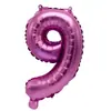 0-9 Rosa Original Balão Digital de 16 polegadas Decoração de Festa de Ano Novo Aniversário de Bebê Suprimentos Balão de Filme de Alumínio