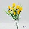Ramo de Magnolia de dos colores de flores artificiales tulipanes pequeños decoración del hogar jarrón flor escena de boda diseño corona arreglo floral