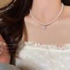 "Lágrimas de Ángel" Colgante de Perla Gota de Agua Collar para Mujer Cadena para Clavícula de Moda Francesa Explosión de Sentido de Alta Gama Accesorios