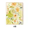 Pintura decorativa para sala de estar estilo crema Nórdica pequeña y fresca Pintura de pared de fondo para sofá Arte floral Mural de entrada