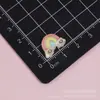 Pirulito de nuvem arco-íris de desenho animado transparente Acessórios de resina DIY Cola de creme Capa de celular Presilha de cabelo Acessório de cabelo Tamancos