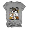 Amazon eBay sitio independiente de moda y único para mujer camiseta de manga corta con cuello redondo de flor fantasma murciélago
