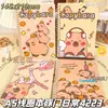 Regalo para Estudiante Cuaderno de Tareas con Líneas Horizontales Cuaderno de Alto Valor Transfronterizo Dibujos Animados Capibara Cuaderno Pequeño Portátil Personalización