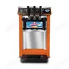 Máquina de Helado Suave de Escritorio Máquina de Helado Comercial Móvil Máquina de Helado de Tres Colores Totalmente Automática para Cono Fabricante