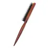 Peine de Cerdas de Jabalí, Peine de Madera para el Cabello, Peine de Cola Puntiaguda Esponjosa, Peine de Noche, Peinado para Maquillaje de Noche, Peine de Tres Filas