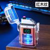 Encendedor electrónico TH613 transparente, resistente al agua y al viento, con pantalla digital y USB, venta al por mayor, venta transfronteriza.