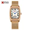 Ofns Aliexpress Novo Relógio de Quartzo Simples de Dois Ponteiros Semi-Retrô Escala com Números Romanos Relógio à Prova d'Água para Mulheres
