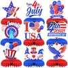 Decoração para Festa de Dia da Independência Suprimentos Decorações em Favo de Mel Ornamentos em Favo de Mel Dia da Independência Americana Decorações de Mesa em Favo de Mel