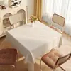 Mantel cuadrado estilo wabi-sabi, impermeable, a prueba de aceite, lavable, resistente al calor, sensación de lujo y alta gama, mantel cuadrado para mesa de centro