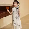 Vestido para Niñas Falda Infantil Nuevo Estilo Chino Conjunto de Pantalones Cheongsam Verano 2026 Nuevo Sin Mangas Estilo Nacional Cheongsam