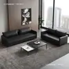 Sofá de escritório moderno minimalista com nova mesa de centro para salas de recepção, hotéis, apartamentos e escritórios; conjunto de sofá simples