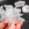 Cristal de yeso transparente natural de Marruecos piedra en bruto alas unicornio delfín mariposa Dios Sol gato en forma de cuenco piezas de tallado