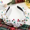 Faixa de Cabeça de Natal Transfronteiriça Qiyue Faixa de Cabeça com Galhos de Rena Decorações de Natal Fivela Plástica para Cabeça de Crianças Decoração de Festa