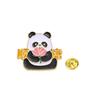 Producto Nuevo Original Texto Positivo Broche de Panda Dibujo Animado Lindo Hebilla Decorativa para Ropa Bolso Escolar Insignia Pequeña de Animales de Aleación