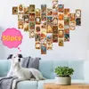 Promoção Imperdível Transfronteiriça de 50 Cartões de Decoração de Parede da Série de Ação de Graças Cor Maillard Cartões de Saudação de Peru de Celebração da Colheita