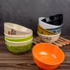 Cuenco pequeño de melamina comercial anticaída, cuenco para sopa de gachas de avena de comida rápida, cuenco de arroz de color plástico de porcelana de imitación espesa, vajilla de restaurante