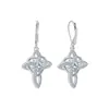 Pendientes de Nuevo Estilo Europeo y Americano de Lujo Ligero de Gama Alta Pendientes de Nudo Celta Corazón para Mujer Accesorios de Nudo de Bruja de Lujo Ligero de Gama Alta