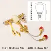 Set de Tres Piezas de Vidrio Sherpa con Accesorios de Colgante de Cuenta Dzi de Cobre Chapado en Oro, Cuentas Budistas para DIY, Venta al por Mayor