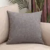 Almofada de sofá lisa estilo nórdico em linho para uso doméstico, 55cm, adequada para cabeceira de cama, apoio lombar de carro, almofada de escritório, removível e lavável