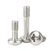 En stock, se envía inmediatamente Acero Inoxidable 304 GB818 Cabeza de Pan Phillips Tornillo Antiaflojante de Media Rosca Cabeza Redonda