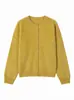 ¡Guau! Cárdigan 26 Otoño/Invierno, suéter de cachemira cepillada para mujer, tejido de punto holgado estilo coreano con cierre de botones y cuello redondo cepillado