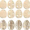 Artesanato de Ovos de Páscoa de Madeira para Crianças e Adultos DIY Feito à Mão Pintável Inacabado Lascas de Madeira Feitas à Mão