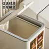 Cubo de basura con tapa para prevenir olores, apto para dormitorio, sala de estar, baño, cocina, almacenamiento de residuos domésticos y papelera