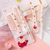 Conjunto de Pentes de Animais de Desenho Animado para Crianças, Antiestático, Dentes Finos, Cauda Pontiaguda, Conjunto Portátil para Meninas