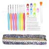 Set de 8 Piezas de Crochet Medio Transfronterizo Colorido Crochet DIY Bufanda Herramientas de Tejido a Mano Accesorios de Tejido de Lana