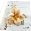 Cabezas de Flor de Lirio Simuladas de Doble Pétalo de Colores Kit de Materiales para Accesorios de Cabello DIY Pasador de Flor Artificial Accesorios Kit de Materiales Pared de Flores de Boda Pequeños Adornos