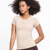 Roupas de ioga femininas de manga curta expostas ao umbigo Esportes curtos Top Summer Running Square Collar Nylon T-shirt Tight Clothes