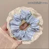 Scrunchies de Renda para Crianças e Meninas, Elásticos Fofos para Coque Que Não Danificam o Cabelo, Flores de Cabelo, Cordas de Cabelo, Acessórios de Cabelo para Menininhas