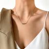 Diseño de Nicho Sentido Pequeño Collar de Berenjena Collar Largo Geométrico Estilo Extremadamente Simple para Mujer Moda Elegante Todo-combina Joyería de Alta Gama