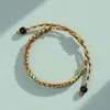 Pulsera de Hilo Rojo para el Año de Nacimiento, Pulsera Tejida a Mano con Hilo Dorado y Mantra de Seis Palabras, Pulsera de Hilo Rojo Unisex, Muy Vendida