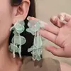 Pendientes Súper de Hada con Borlas Florales, Pendientes Frescos y Elegantes Estilo Bosque, Pendientes de Nicho de Gama Alta al por Mayor para Mujeres