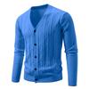 Suéter para Hombre Comercio Exterior Otoño Nuevo de un Solo Botón Jacquard Moda para Adultos Casual Cárdigan Tejido Suéter para Hombre