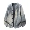 Nuevo cárdigan de punto para otoño e invierno, suéter unisex, simple y de corte holgado, con un estilo relajado, cuello redondo y color liso