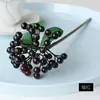 Cachos de flores e frutas artificiais estilo europeu, decorações para sala de estar, decorações de Natal, frutas da sorte, acessórios para arranjos florais, frutas vermelhas artificiais, flores artificiais