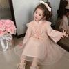 Vestido de Niña Nuevo 2024 de Primavera y Otoño Elegante Vestido de Princesa de Primavera a la Moda para Bebé de Un Año Vestido Celebrado Infantil de Internet