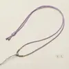 Cordão Pingente Jade Dourado Simples Corda de Colar Enrolada Fio Elegante Pingente de Jade Cera de Abelha Corda Pendurada no Pescoço Artesanal
