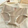 Otoño e Invierno Lindo Osito Lindo Ropa Interior de Algodón Puro para Niña 7A Entrepierna de Algodón Extendida Cintura Media Ropa Interior de Algodón Seamless para Mujer