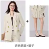 Outono e Inverno Elegante Terno de Botão Duplo Terno Feminino Roupa Formal Ol Roupa de Trabalho Entrevista de Emprego Preto Casual Roupa Profissional Roupas Femininas