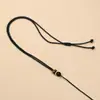 Cordón Sencillo para Collar Adecuado para Usar Joyería Dorada, Cordón para Colgante DIY, Correa de Cuello Trenzada Semi-Terminada, Ajustable