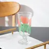 Er Lifan Estilo Coreano Phnom Penh Margarita Copa de Flor Tulipán Francés Copa de Pie Corto Ins Copa de Vino Tinto