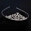 Moda Coreana Accesorios para el Cabello de Princesa Corona Simple Aro para el Cabello de Cumpleaños Tocado Aleación Pedrería Corona Pequeña para Niños