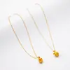 Colar Pingente de Maçã Esculpida Banhado a Ouro para Mulheres, Corrente para Clavícula, Estilo de Natal, Fofo e Doce, Fresco e Auspicioso